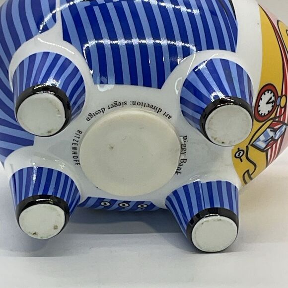 Colorful Ritzenhoff London City Banker Piggy Bank with Stripes - Picture 8 of 8
